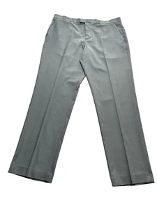 Perry Ellis Men’s Gray Dress Pants 38x32 Flat Front Straight Fit 100% Polyester - Picture 1 of 16