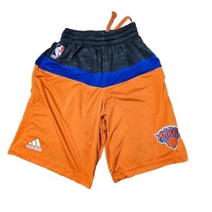 Stained* New York Knicks Adidas Youth Basketball Shorts Small Blue Orange N1a - Picture 1 of 11
