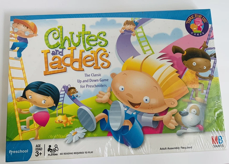 Chutes and Ladders Preschool Board Game Hasbro Milton Bradley 2005 *Complete*