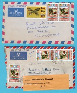BHUTAN 2 copri aria 1976 Byakar in Svizzera - Foto 1 di 2