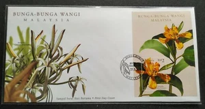 2001 Malaysia Scented Flowers Bunga Wangi MS FDC (Kuala Lumpur) Lot D (best buy) - Picture 1 of 2