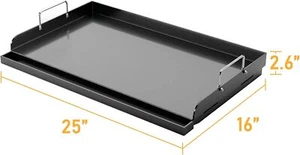 Universal 25" x 16" Nano-Ceramic Nonstick Griddle for Gas & Charcoal Grills - Picture 1 of 14