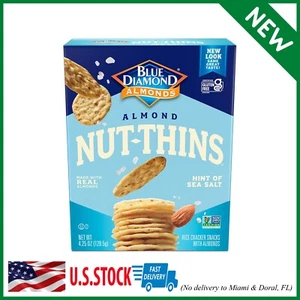 Pack of 6 Blue Diamond Almonds Nut Thins Gluten Free Cracker Crisps, Hint of Sea - Picture 1 of 8