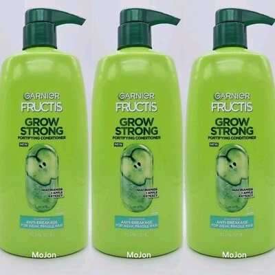 Lot Of 3 Garnier Fructis Grow Strong Conditioner, 33.8 Fl Oz - Image 1 of 4