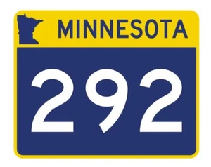 Letrero de ruta de carretera Minnesota State Highway 292 calcomanía calcomanía R5026 - Imagen 1 de 1