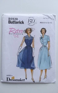 BUTTERICK B5920 DRESS ,BELT AND SLIP SEWING PATTERN UNCUT - Picture 1 of 4