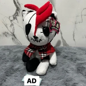 Hangry & Angry Gothic Punk Cat Black White Hoodie TAITO 2009 Plush 8" Toy Doll - Picture 1 of 13