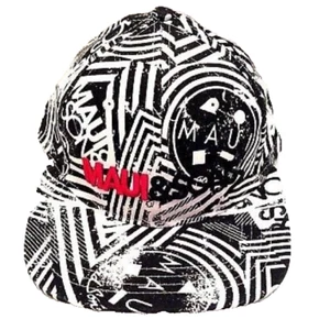 MAUI & SONS GROSSE KINDER UNISEX JUNIOR TAILLIERTE KAPPE SCHWARZ-WEISS BASEBALLMÜTZE, NEU! - Bild 1 von 5
