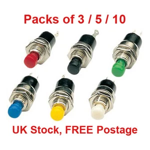 Miniature SPST Momentary Push Button Switch Push To Make UK Stock - Picture 1 of 2