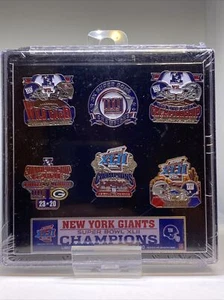 ⭐️NFL New York Giants Super Bowl XLII Champions 6 Pin Set Limited Edition New⭐️ - Foto 1 di 2