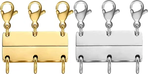 Layered Necklace Clasp 18K Gold and Silver Necklace Separator for Layer - Picture 1 of 12
