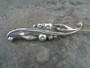 Just Andersen antique Skandi Sterling Silver bar pin brooch model 227 - Picture 1 of 3