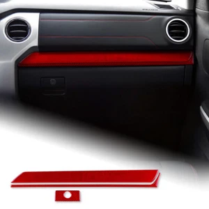 Carbon Fiber For Toyota Tundra 2014-2020 Red Passenger Front Dash Cover Sticker - Picture 1 of 7