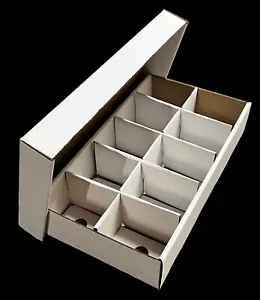 10 CSP Cardboard Sorting Tray Storage Box For Collectible Trading Gaming Cards - Picture 1 of 5