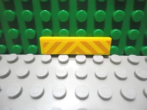 Lego 1 Yellow 1x4 tile with a sticker of Detour - Picture 1 of 1
