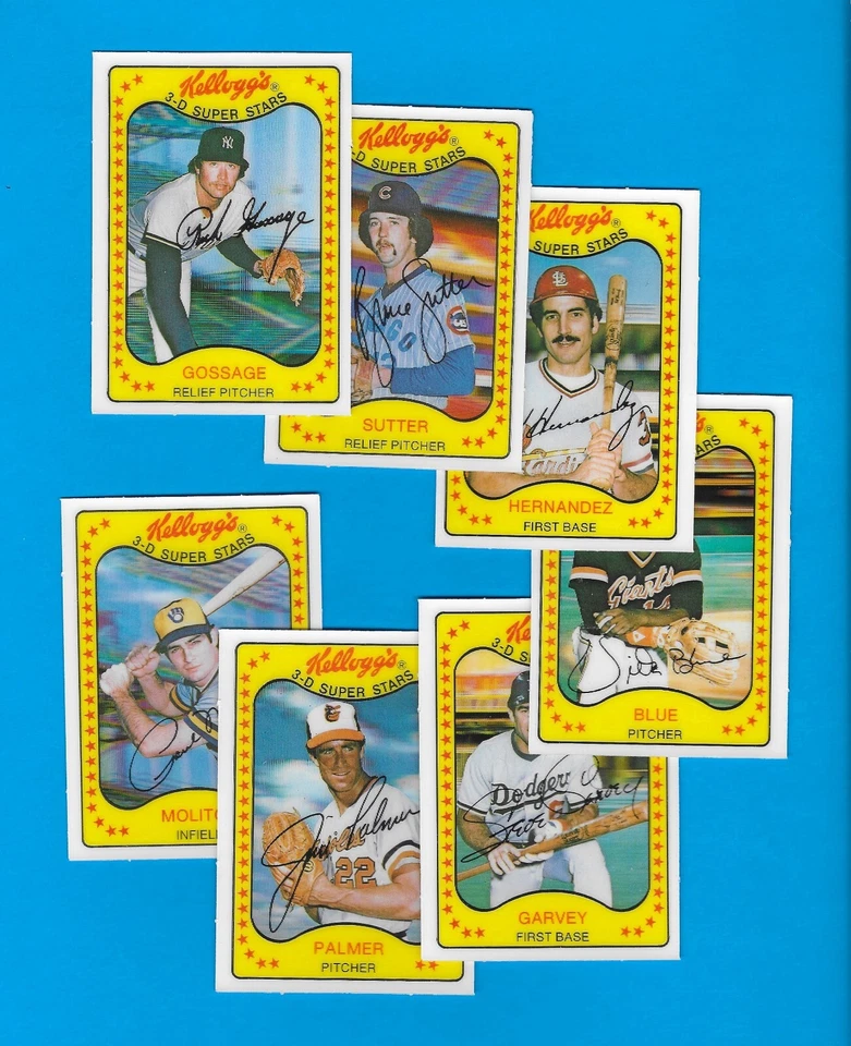 1981 Kellogg's 3-D SUPERSTARS Baseball Card Singles - U Pick NM-MT + - Image 1 of 1