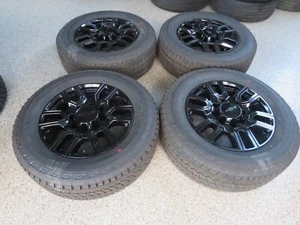 20" CHEVY GMC 2500 HD 3500 HD FACTORY OEM WHEELS RIMS TIRES BLACK WITH SENSORS - Picture 1 of 11