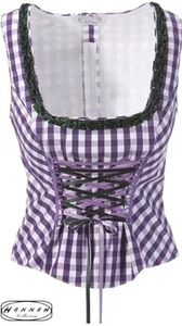 NEU FESTLICHE LANDHAUSMODE! TRACHTEN MIEDER GR 40 HANNAH 100€ lila weiss *186736 - Picture 1 of 2