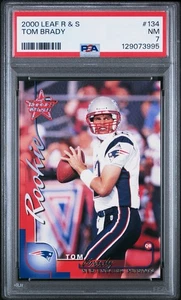 2000 Leaf Rookies & Stars Tom Brady #134 Rookie RC #542/1000 PSA 7 - Bild 1 von 2
