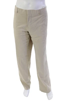 Helmut Lang Mens Cotton Straight Legged Casual Pants Solid Beige Size 56 - Image 1 of 4