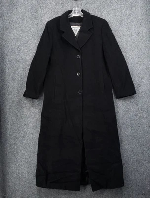 Chaqueta para mujer Marvin Richards 10 abrigo negro mezcla de lana cachemir forrado muesca Foto 1 de 4