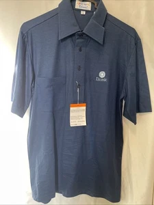 Vintage Spectrum By Etonic Short Sleeve Polo Navy Small NOS 70s 80s - Picture 1 of 9