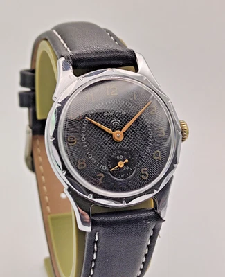 Vintage Watch Raketa 2603 Black Guilloche Dial PChZ Military Soviet USSR Men - Image 1 of 4