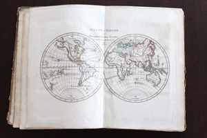 1799 Petit ATLAS Pour La Jeunesse Delamarche 28 hand colored maps & plates - Imagen 1 de 22