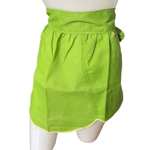 Grembiule da tasca vintage verde giallo con cravatta in vita - Foto 1 di 5