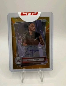 2025 TOPPS CHROME WWE DAMIAN PRIEST GOLD REFRACTOR ON CARD AUTO AUTOGRAPH /50 - Picture 1 of 1