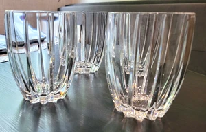 Four Waterford Marquis Omega Double Old Fashioned Tumbler Glasses 4 3/8''Tall - Picture 1 of 3