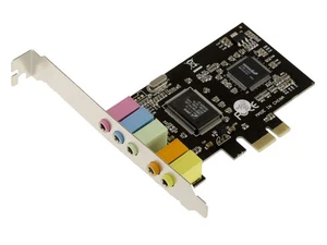 Carte PCIe SON 5.1 6 CANAUX - CHIPSET CMEDIA CMI8738 - High + Low Profile - Picture 1 of 2