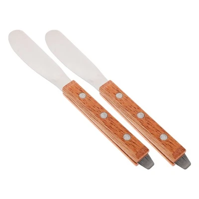  Lot de 2 spatules applicatrices de cire en métal pour épilation du visage et du - Photo 1/4