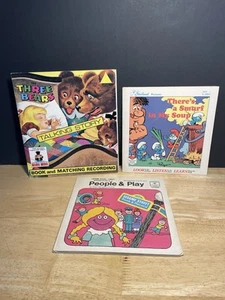 Vintage Childrens Read-Along Book Records 7” Vinyl Lot Of 3  - Picture 1 of 17