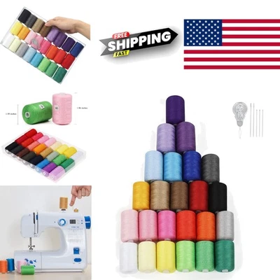 Juego de hilos de coser de 24 colores 1000 yardas cada uno perfecto para acolchar y bordar Foto 1 de 4