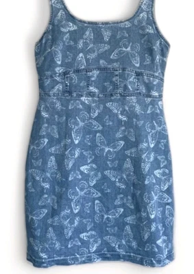 Джинсовая бабочка мини-платье Junior 21 XXL (женский размер 18) легкий удобный - Изображение 1 из 4