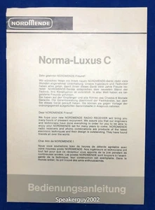 NordMende Bedienungsanleitung / Norma-Luxus C - Bild 1 von 1