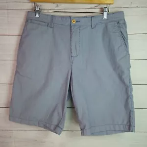 MEN'S TOMMY BAHAMA BLUE WHITE STRIPE FLAT FRONT SHORTS COTTON SIZE 34 - Picture 1 of 11