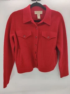 Jones New York Country Vintage P/S 100% Wolle rot Knopfleiste Western Jacke TASCHEN - Bild 1 von 11
