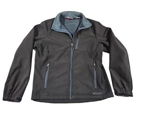 Black Diamond Jacket Mens Medium Black Double Diamond Fleece Lined Softshell - Picture 1 of 10