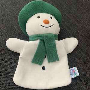 Vintage THE SNOWMAN Hand Puppet Green Hat Scarf Raymond Briggs Eden 10" - Picture 1 of 3