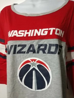 NBA Washington Wizards Shirt Women's  Raglan 3/4 Long Sleeve Tee Shirt XL New - Image 1 of 4