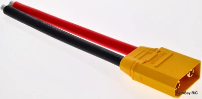 Turnigy / Zippy / XT90 / XT-90公头连接器带10厘米10awg硅线 — 第 1/3 张图片