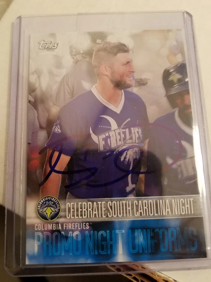2018 Topps Debut Promo Night Uniforms Tim Tebow Autograph Auto - Image 1 of 1