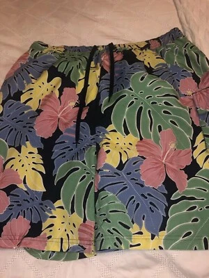 Unworn Hawaiian Tropic Board Shorts Swim Trunks Pastels On Black Tropical Sz XXL - Image 1 of 4
