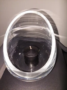 Clear Cut Glass Holder for Candle, Ornament, Stones, Anything. 5.5"x5.5" LN - Picture 1 of 11