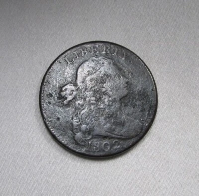 1802 Draped Bust Large Cent Coin AM812 - Image 1 of 3