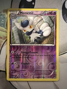 Meowstic - 59/122 - Rara - Reverse Holo Pokemon XY Breakpoint NM+ - Foto 1 di 2