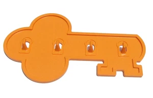 Tupperware Party Gadget Key Hook Rack Wall Hanger Butterscotch Orange New - Picture 1 of 1