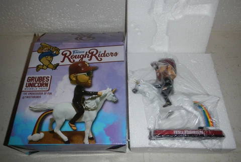 NEW Frisco RoughRiders MiLB Ambassador Of Fun Unicorn Michael Grubes Bobblehead Cover